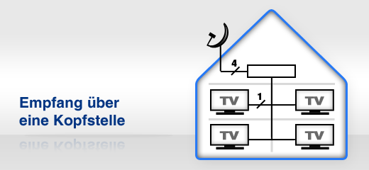 Mehrteilnehmerempfang mit Multischalter