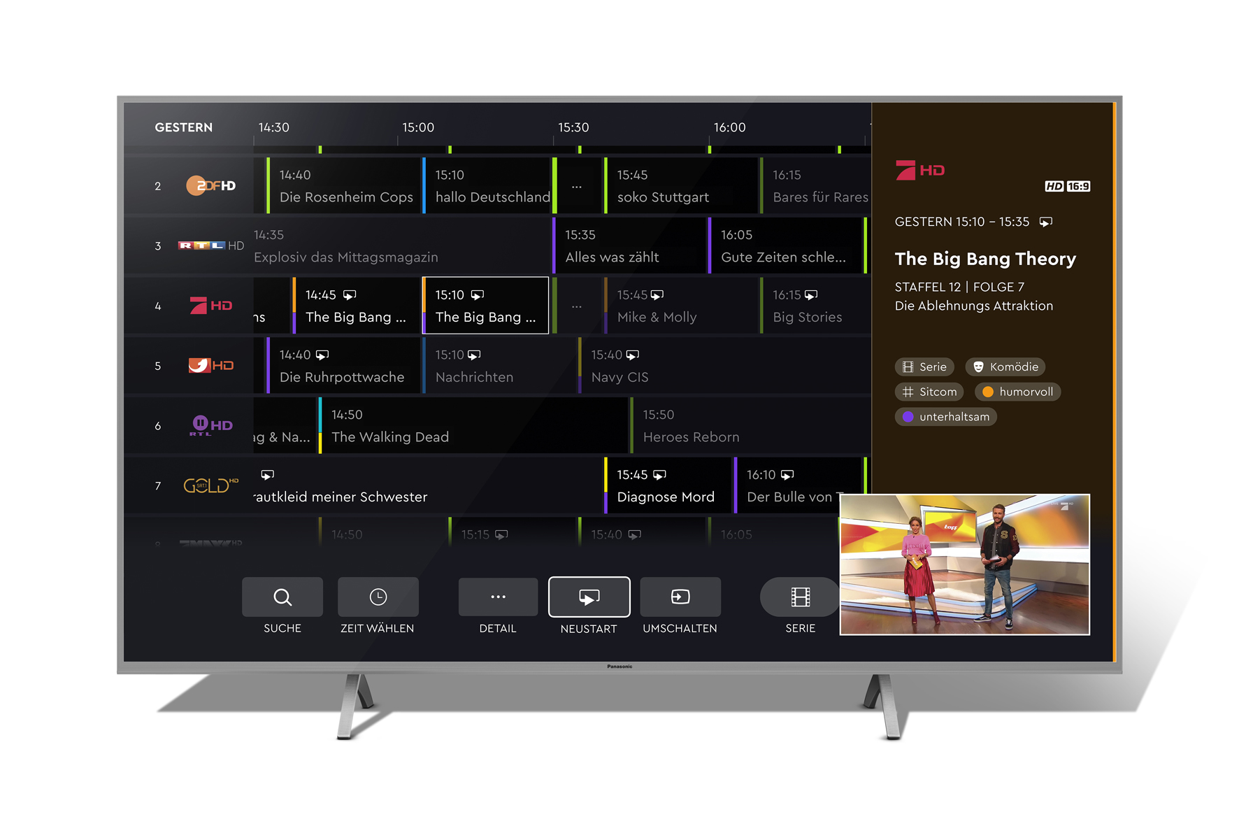 HD integriert Mediatheken Panasonic TV 