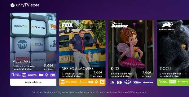 unityTV Store