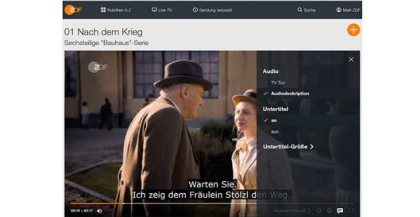 ZDF baut barrierefreie Angebote weiter aus