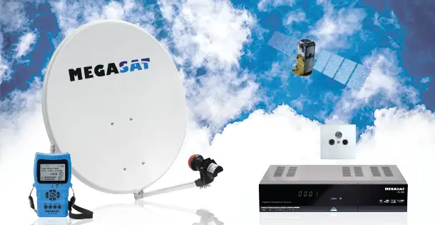 Aufbau und Ausrichtung einer Satelliten-Anlage