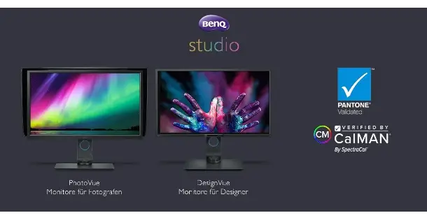 Pantone-Validierung und CalMAN Zertifizierung für BenQ-Monit...