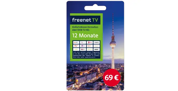 freenet TV Guthabenkarten ab sofort erhältlich