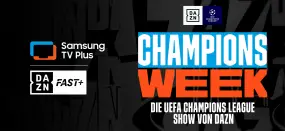 UEFA Champions League Show über DAZN FAST+ auf Samsung TV Pl...