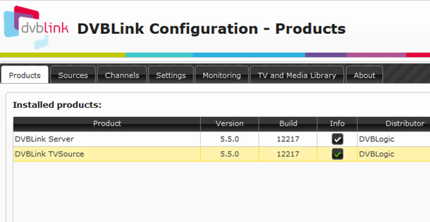 DVBLink Configuration