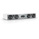 Nubert nuBoxx AS-425 max | Weiße Soundbar mit grauer Front | Stereobar für HiFi | TV-Lautsprecher belastbar bis 50 kg | Soundbase mit Klangregelung | Stereobase für Heimkino | Sounddeck
