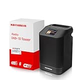 Kathrein DAB+ 10 Tower - Modernes und tragbares FM-/DAB+/Internetradio | DAB Plus Radio | Digitalradio DAB+ & UKW, Internetradio | WLAN Radio mit Bluetooth für Streaming, Aux 3,5mm