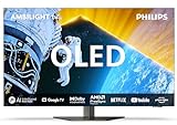 Philips Ambilight 65OLED809 4K OLED Smart TV - 65-Zoll Display mit P5 AI Perfect Picture, Ultra HD Google TV, Dolby Vision und Dolby Atmos Sound - Funktioniert mit Alexa und Google Sprachassistent