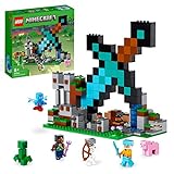 LEGO Minecraft Der Schwert-Außenposten Set, Spielzeug mit Creeper, Soldat, Wachkrieger und Skelett-Figuren, Set für Jungen und Mädchen ab 8 Jahren 21244